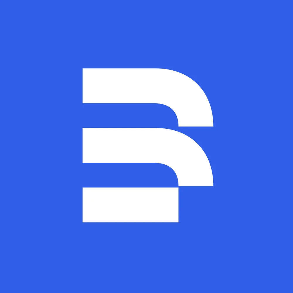 A white ribbon on signature blue. Clear even at the smallest profile size.